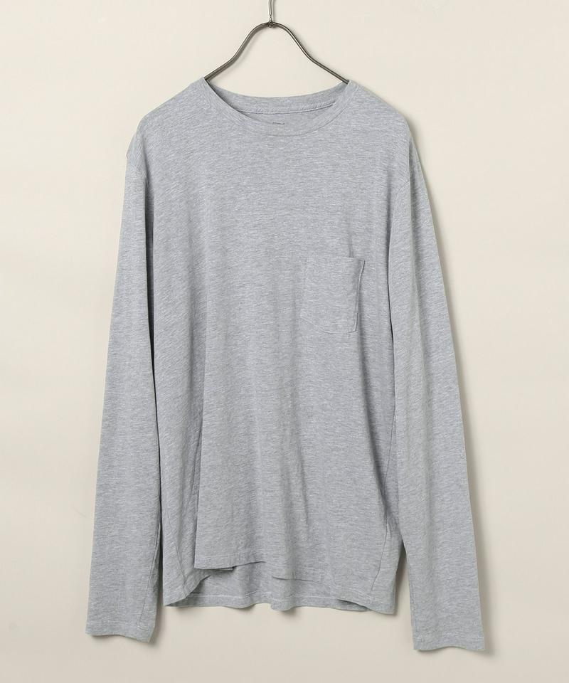 SKU L/S HEATHER POCKET TEE