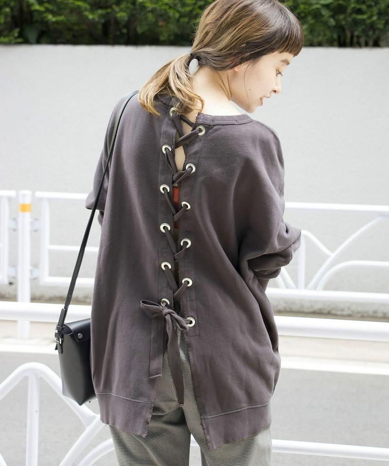 《WEB限定》JS+eスウェットリメイクレースアッププルオーバー◆