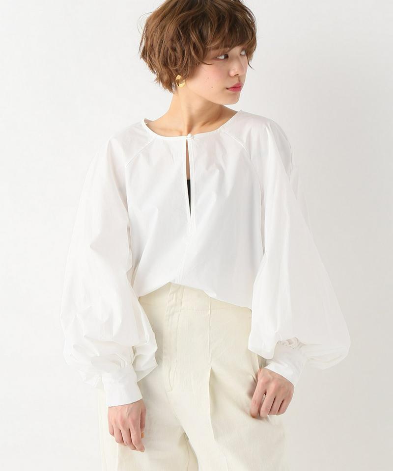 【Merlette/マーレット】KEY HOLE BLOUSE W/VOLUMINOUS:ブラウス