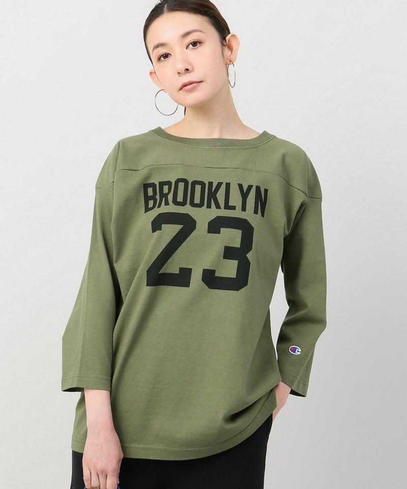 【Champion/チャンピオン】3/4 スリーブフットボールTシャツ◆