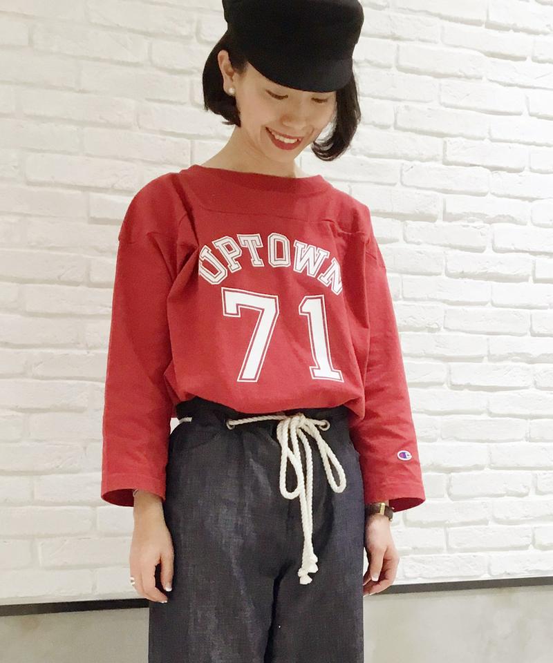 【Champion/チャンピオン】3/4 スリーブフットボールTシャツ◆