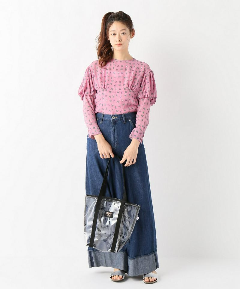 【leur logette/ルールロジェット】キャットプリント ブラウス