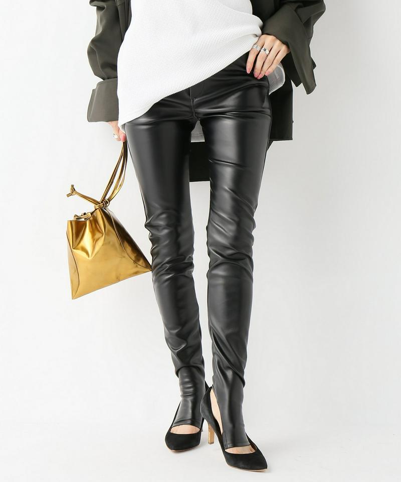 AKIRA NAKA Synthetic leather stirrup leg