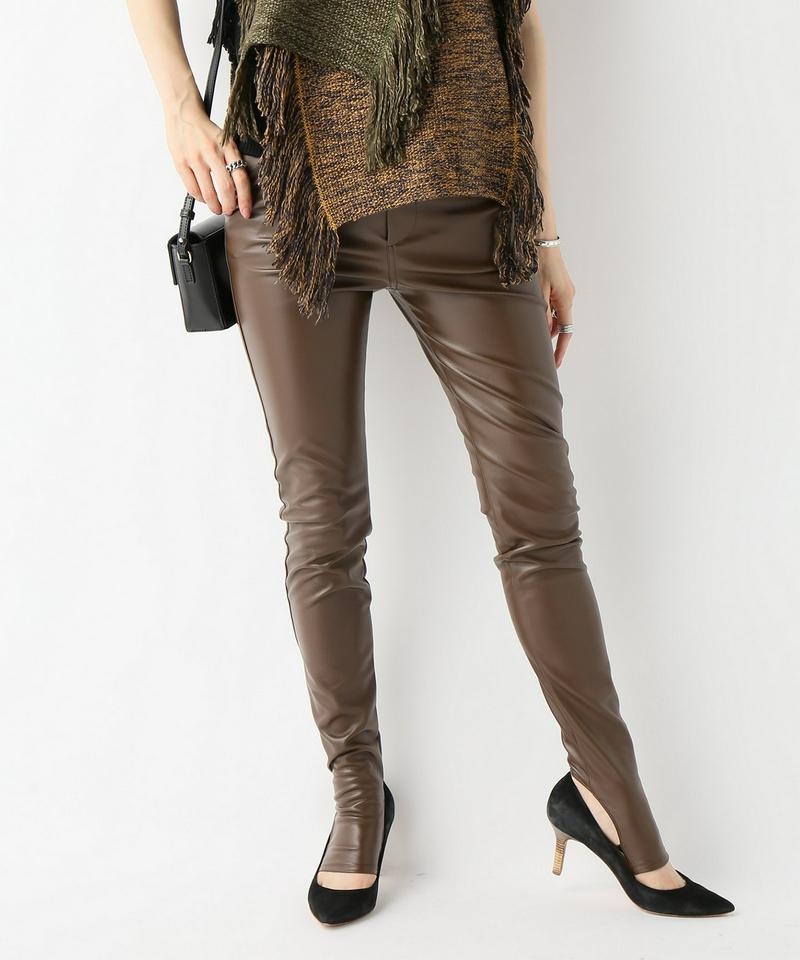 AKIRA NAKA Synthetic leather stirrup leg