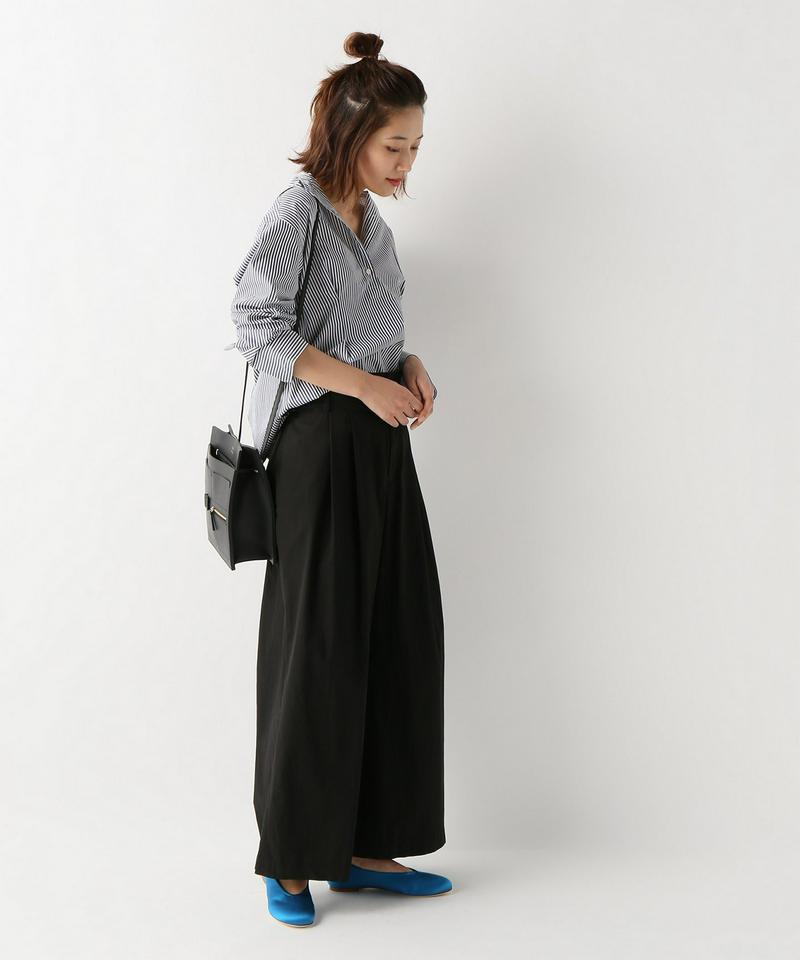 ストライプWシェイプブラウス