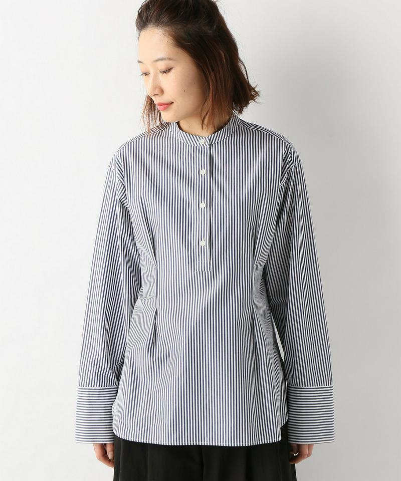 ストライプWシェイプブラウス