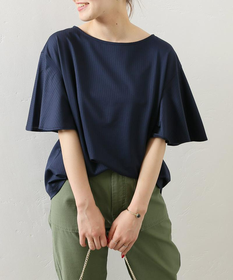 T/C ストライプラッフルプルオーバー◆