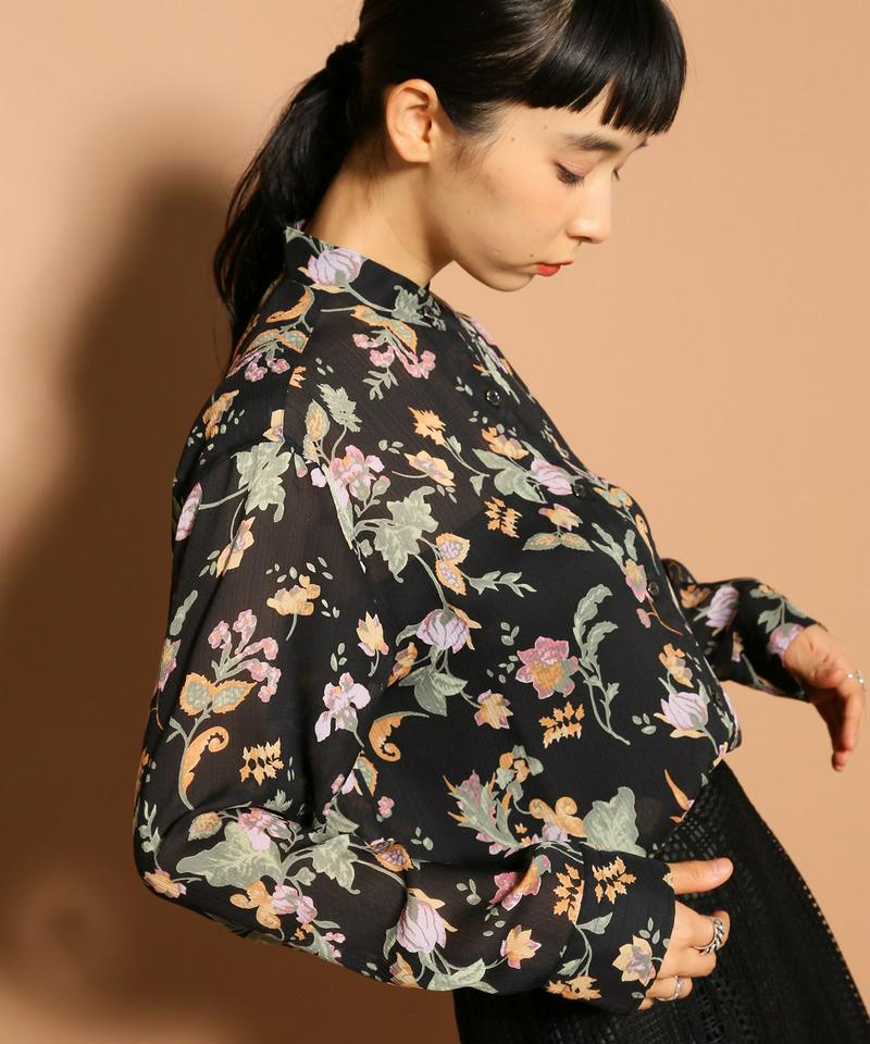 シアーフラワーシャツ