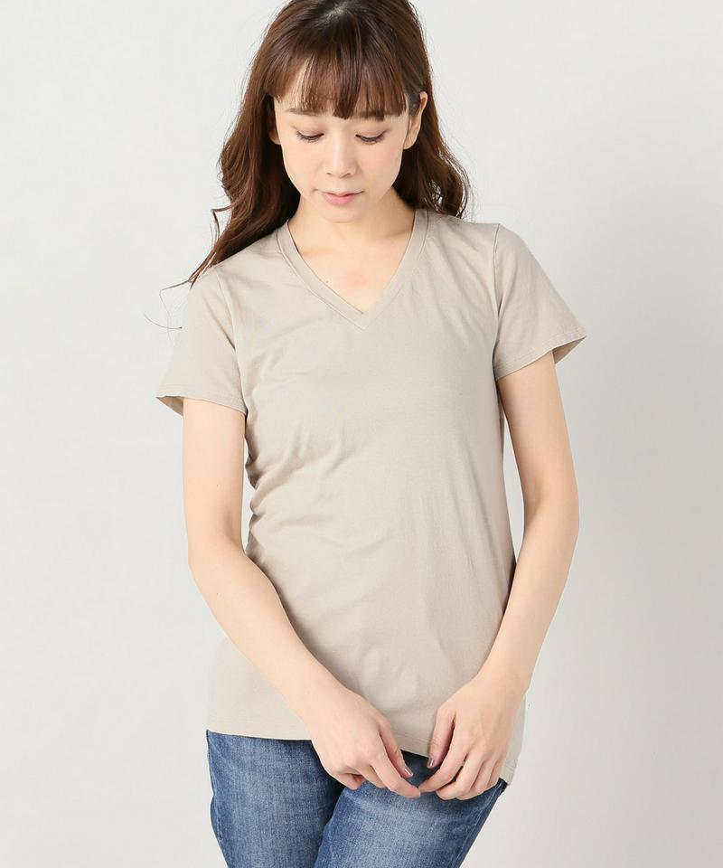 《追加3》36/-USA 天竺 VネックショートスリーブTシャツ◆