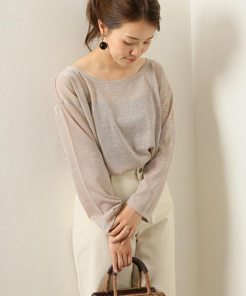 ラメ ロングTシャツ◆