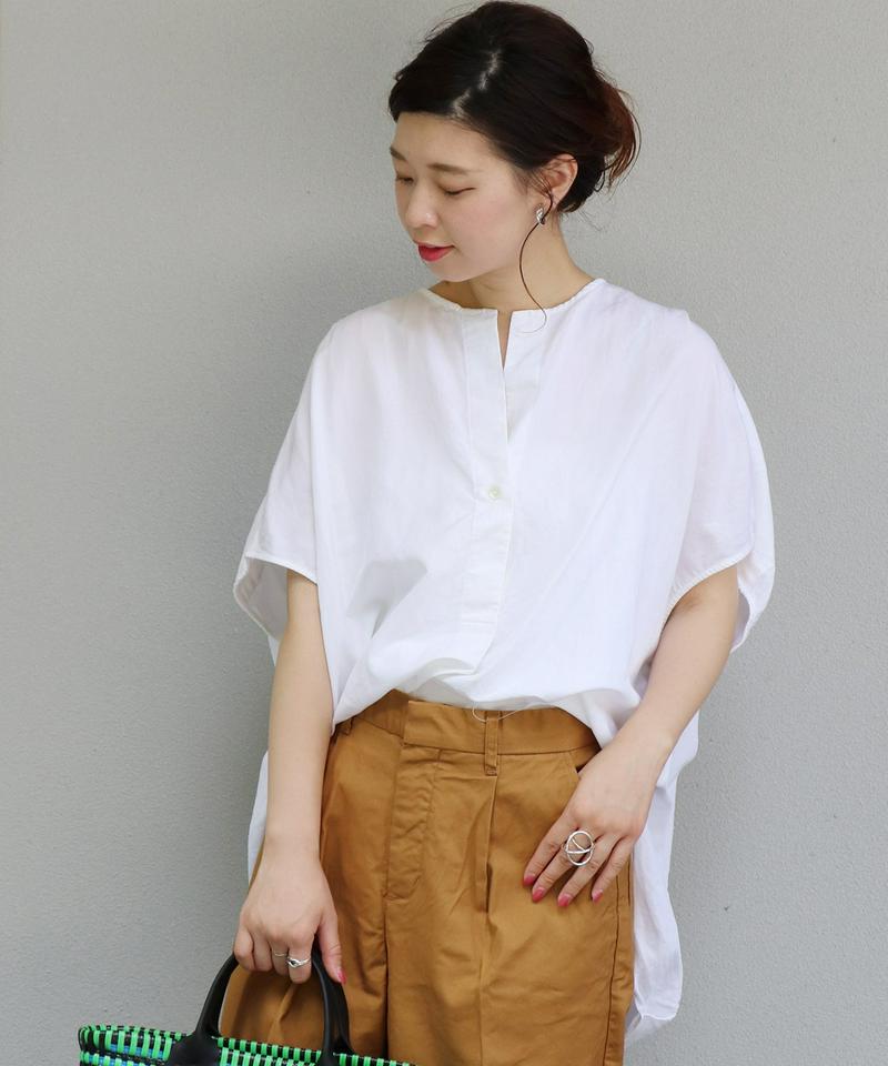 メンアサストライプVネックブラウス◆