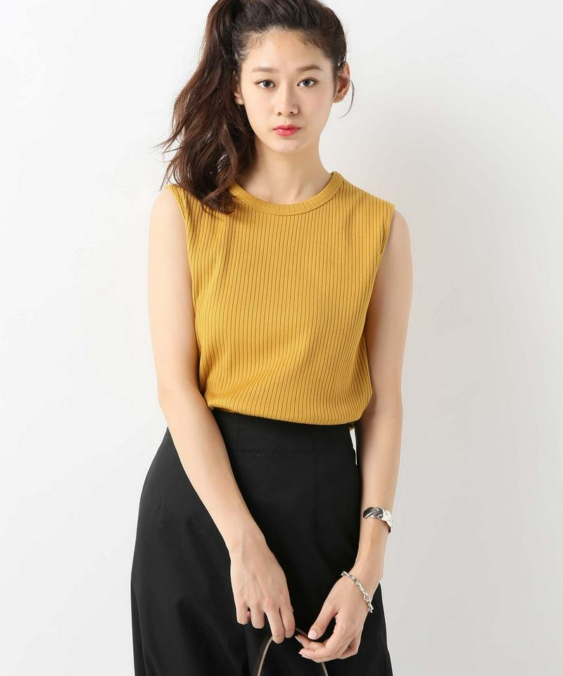 コットンリブノースリーブプルオーバー