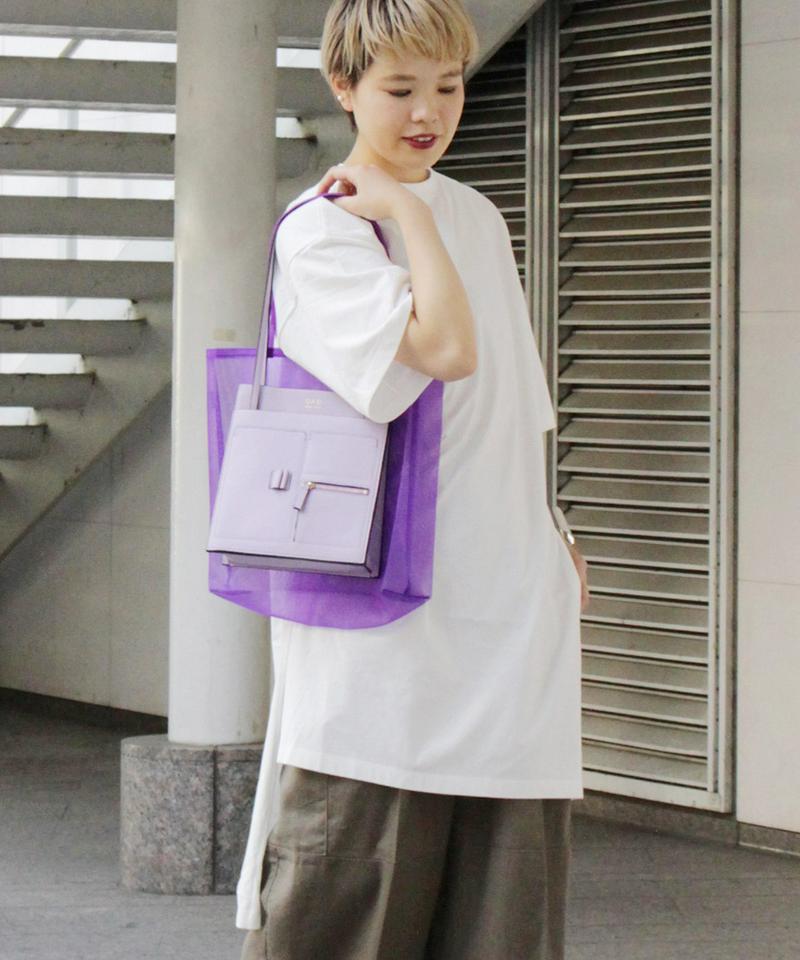 《追加》クリアジャージー クルーネックスリットチュニックプルオーバー