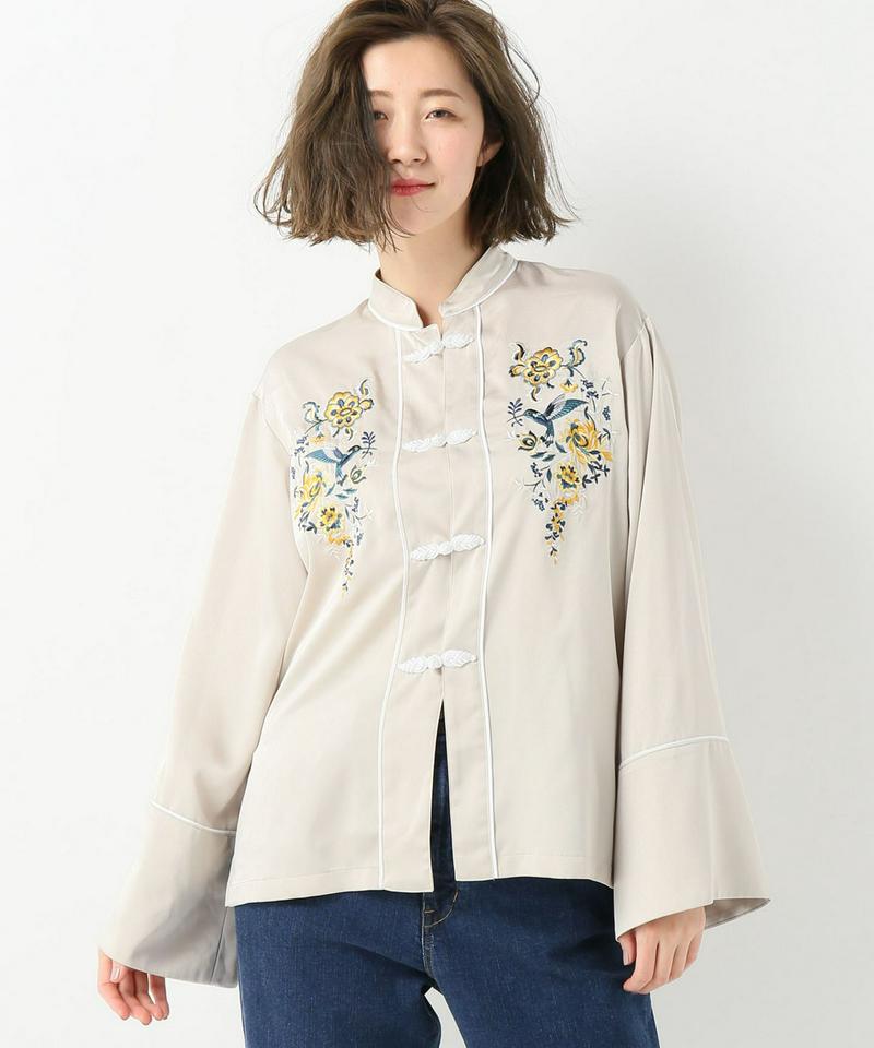 エンブロイダリーチャイナシャツ