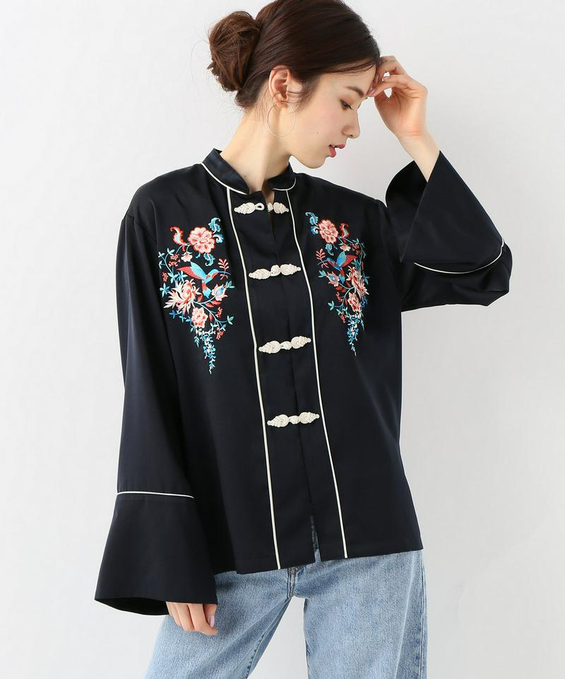 エンブロイダリーチャイナシャツ