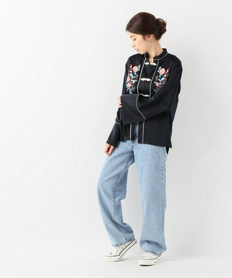 エンブロイダリーチャイナシャツ