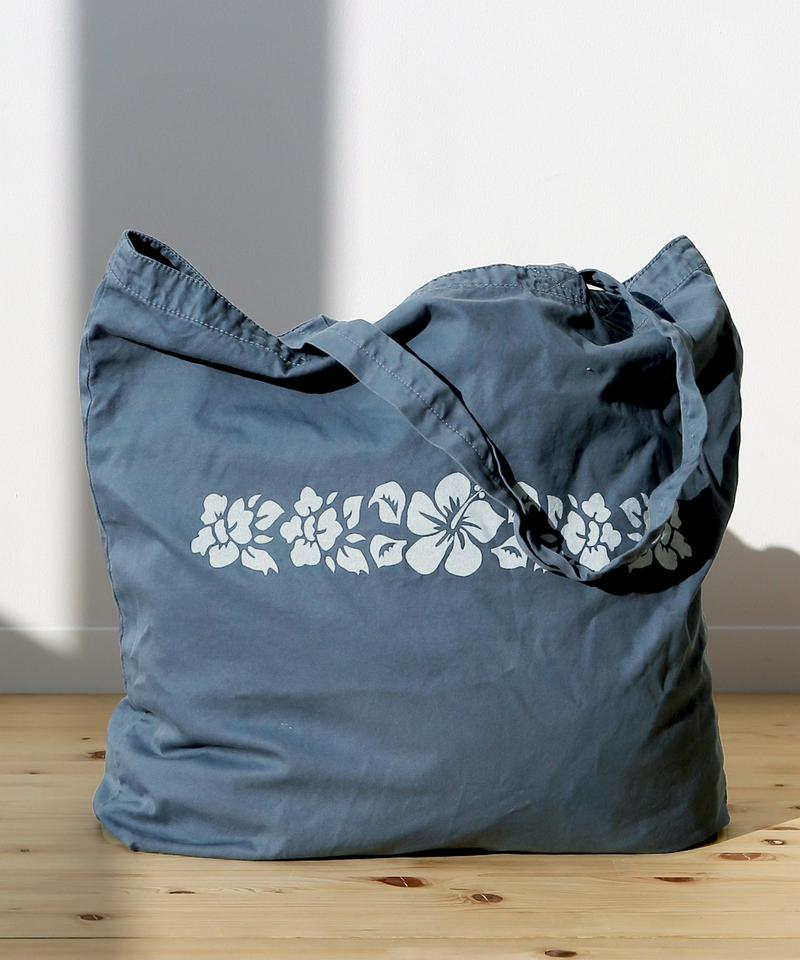 SKU  / セーブカーキ : LIGHT TWILL TOTE W/HIBISCUS PRINT