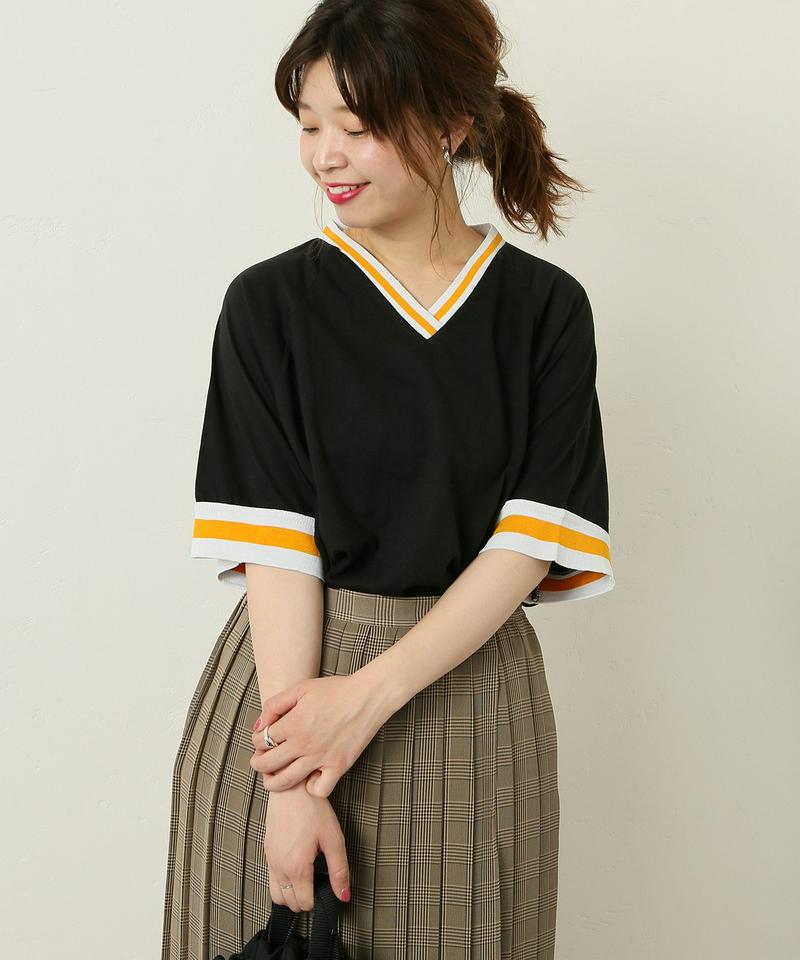 【VKM/Venus Knitting Mills】SPORTSWEAR BASEBALL JERSEY:ＶネックＴシャツ◆