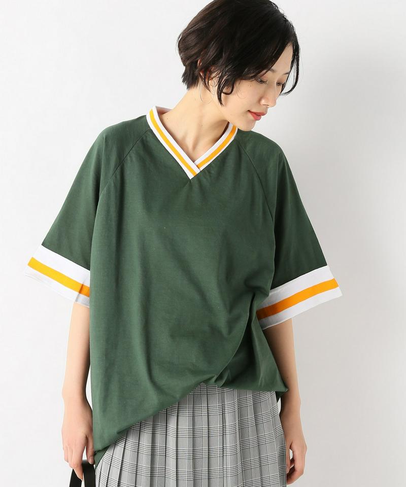 【VKM/Venus Knitting Mills】SPORTSWEAR BASEBALL JERSEY:ＶネックＴシャツ◆