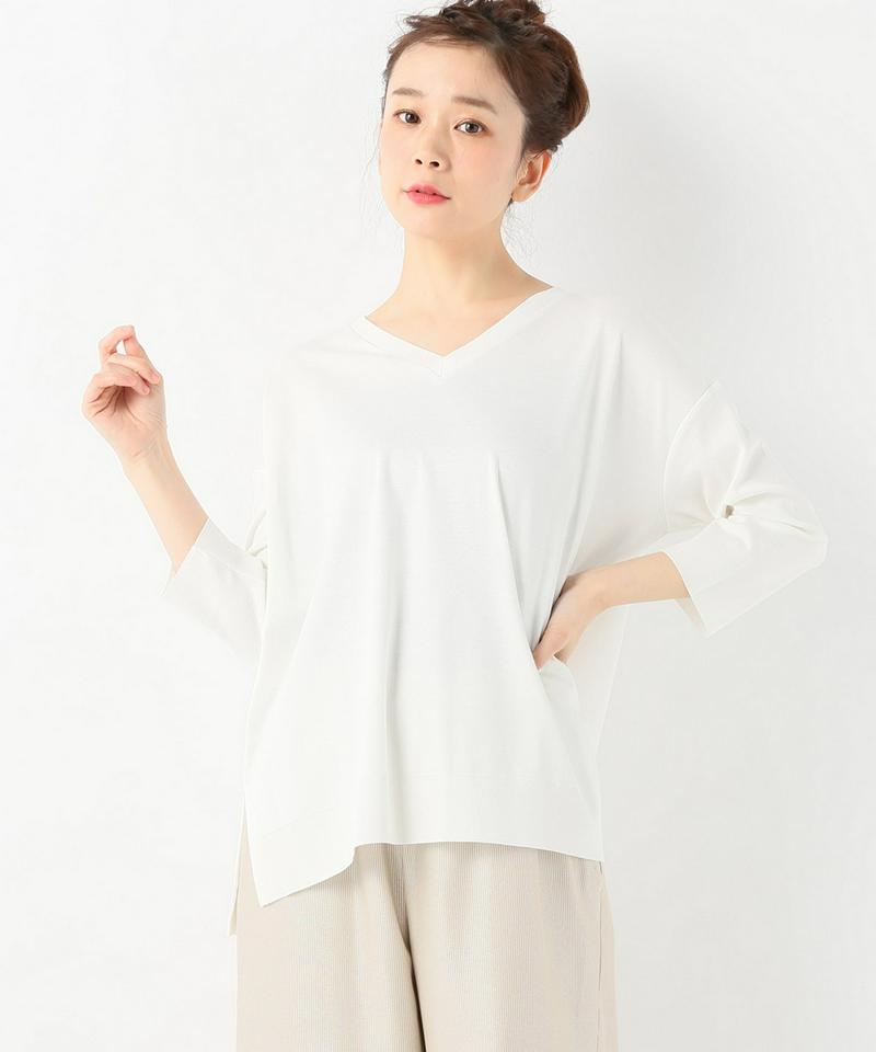 【NEU】60/2ガスコットン Vネックワイドプルオーバー