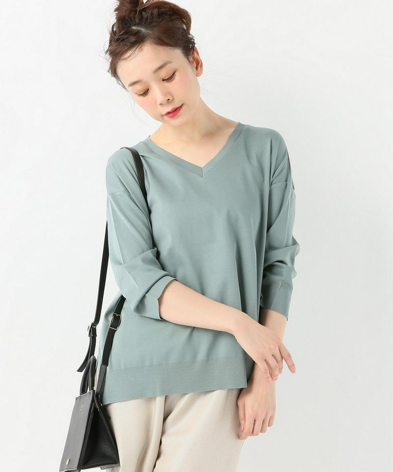 【NEU】60/2ガスコットン Vネックワイドプルオーバー