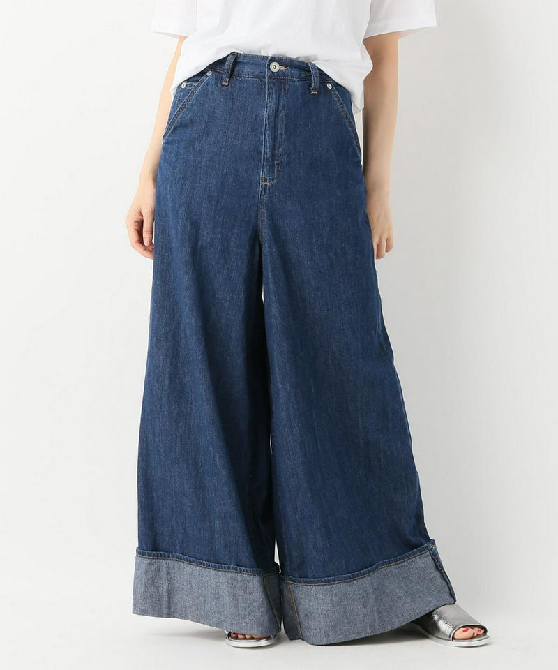 8ozデニム スーパーワイドパンツ