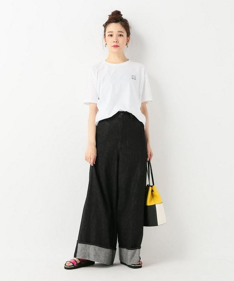 8ozデニム スーパーワイドパンツ