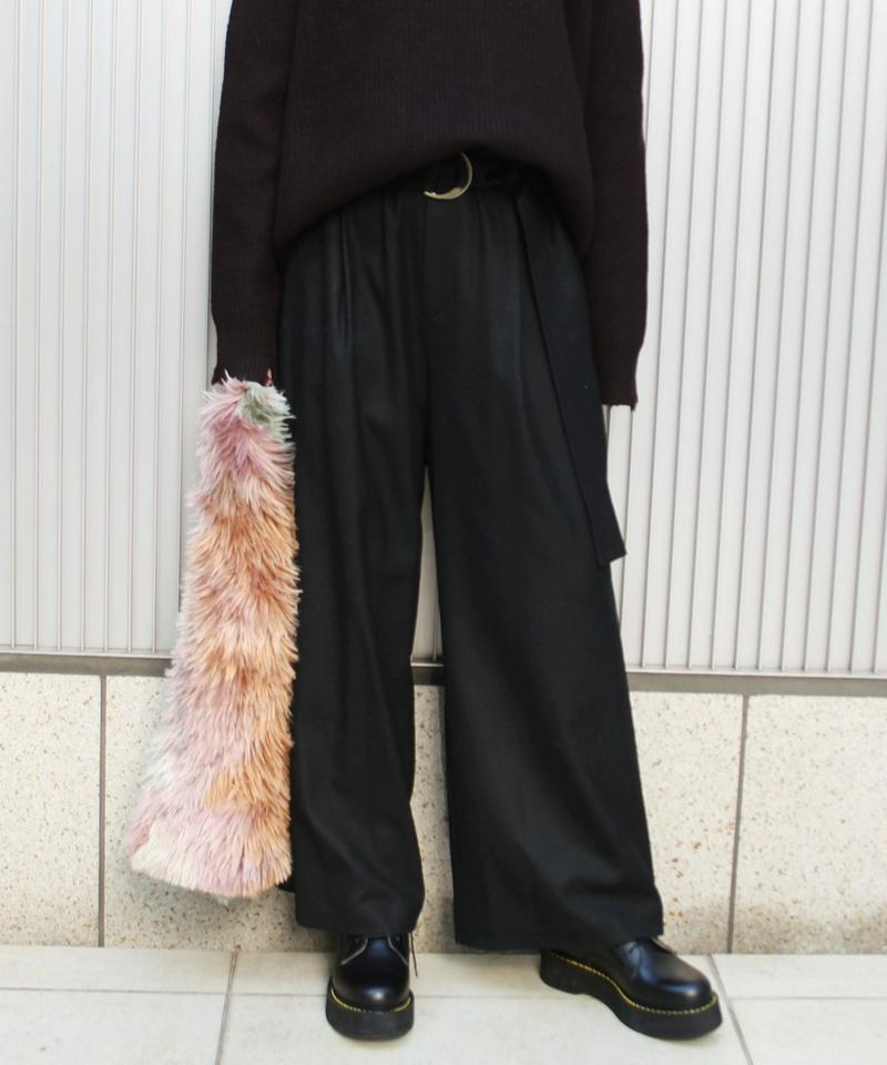 ハイカウントサキソニーベルテッドパンツ◆