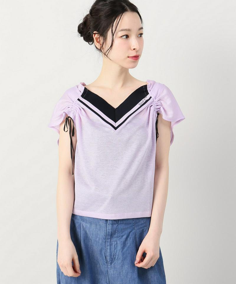 NAIFE  / Gathered shoulder top