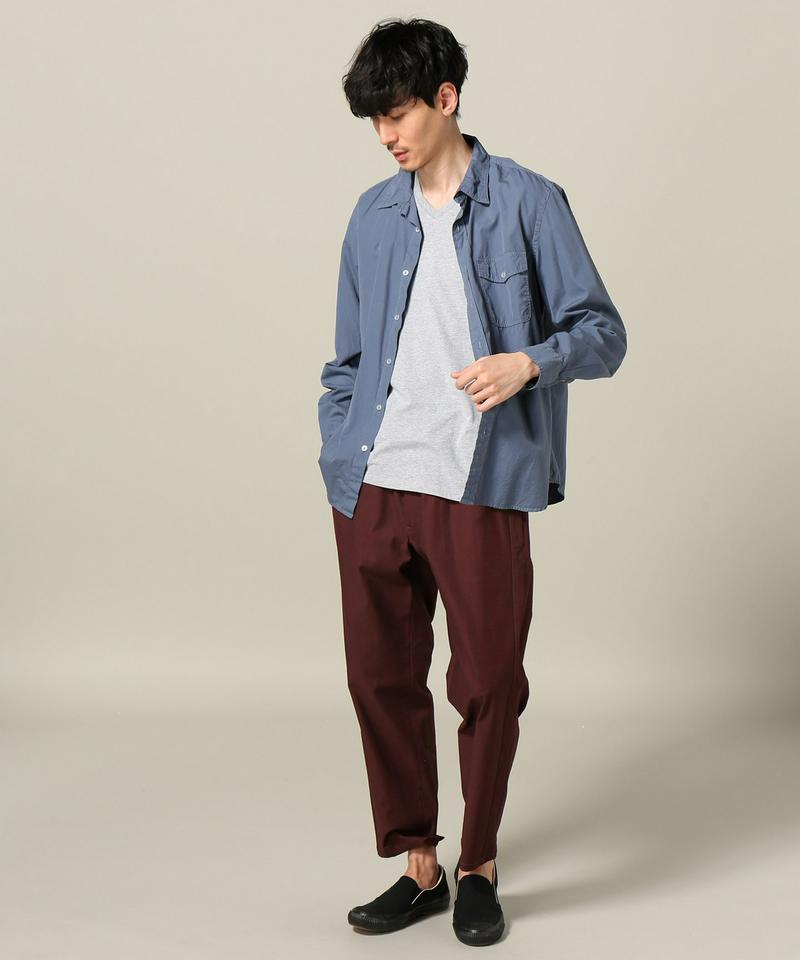 SAVE KHAKI UNITED  : S/S HEATHER V-NECK TEE