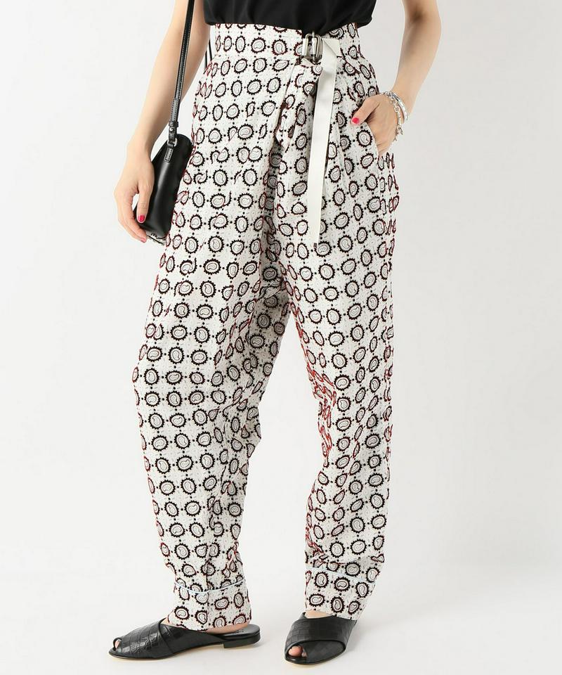 【PONTI/ポンティ】FLOCK PRINTTUCK パンツ