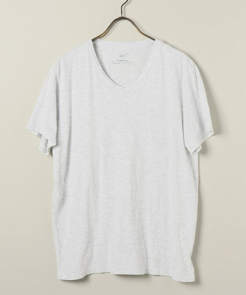 【カタログ掲載】SAVE KHAKI UNITED  : S/S OATMEAL HEATHER V-NECK