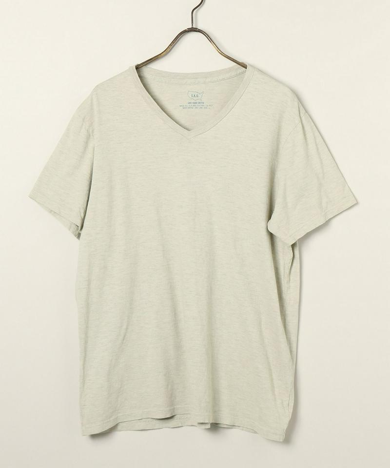 【カタログ掲載】SAVE KHAKI UNITED  : S/S OATMEAL HEATHER V-NECK