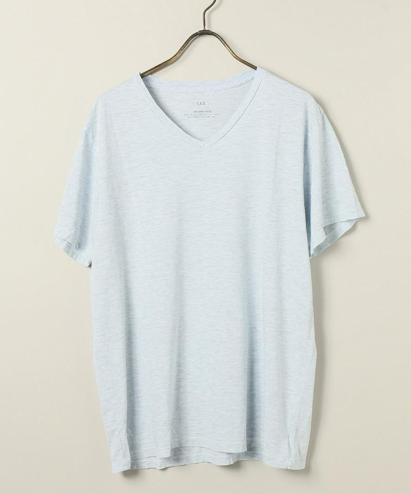 【カタログ掲載】SAVE KHAKI UNITED  : S/S OATMEAL HEATHER V-NECK