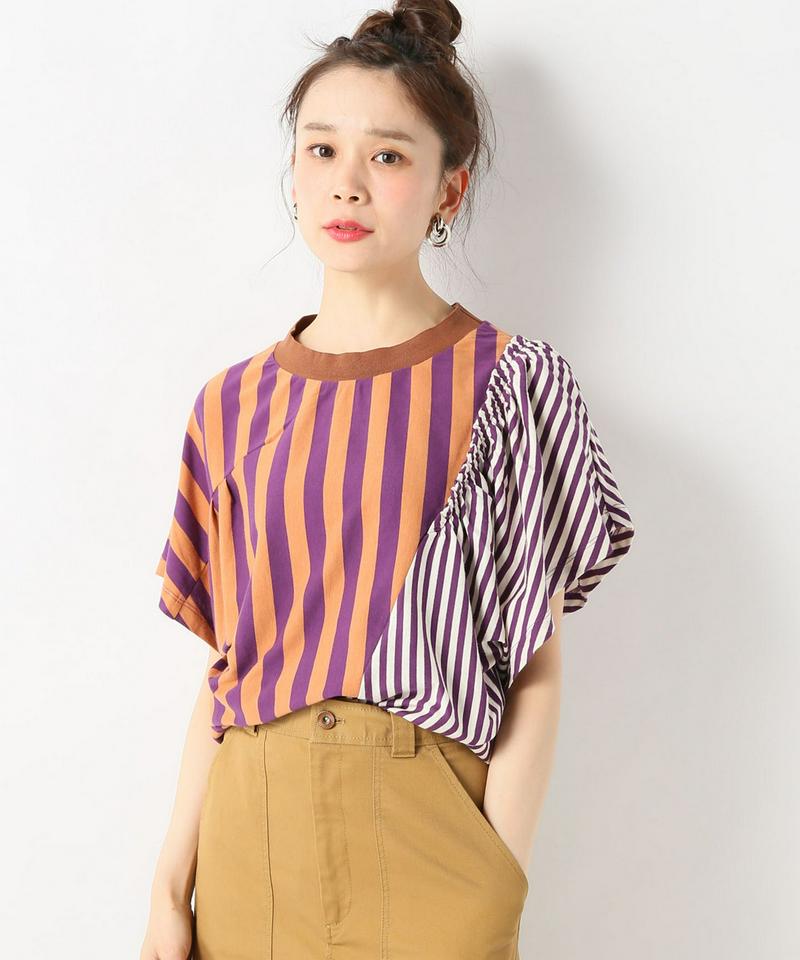 【TELA/テラ】ドッキングボーダーフリル：カットソー