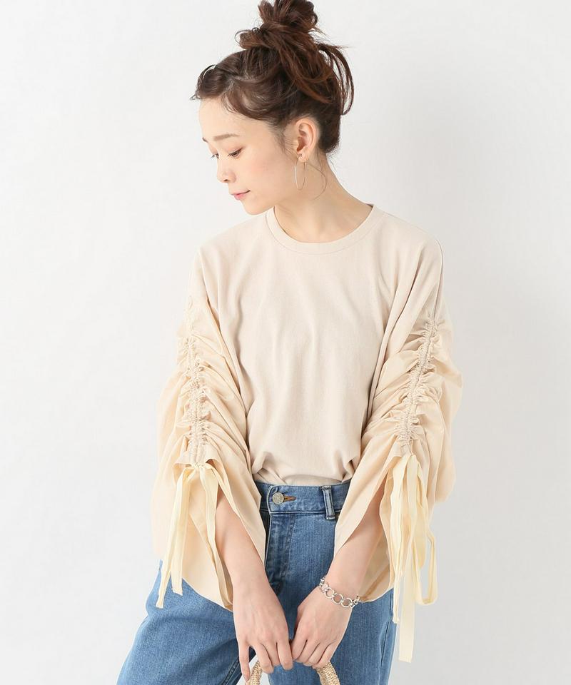 【OSKAR/オスカー】ギャザースリーヴTOP