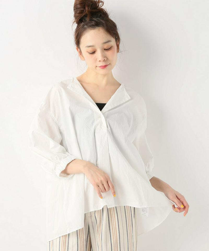 CPタイプライターバックギャザーブラウス