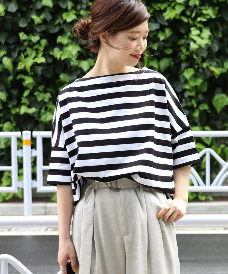 【TRADITIONAL WEATHERWEAR】別注ボーダー5分袖Tシャツ◆