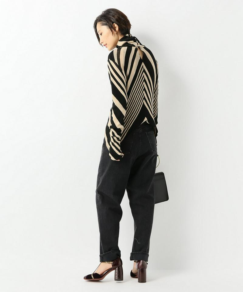 【RITO/リト】STRIPED SWICH HIGH NECK GEO トップス