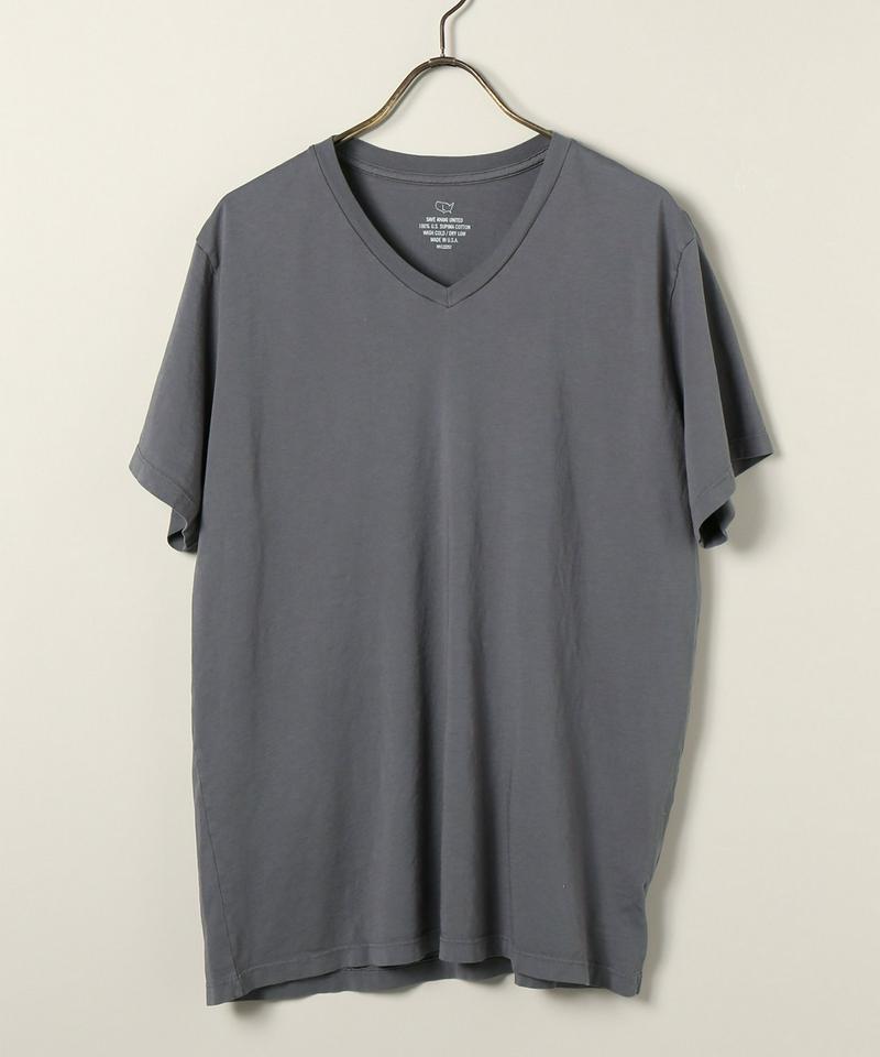 SAVE KHAKI UNITED  : S/S SUPIMA V-NECK TEE