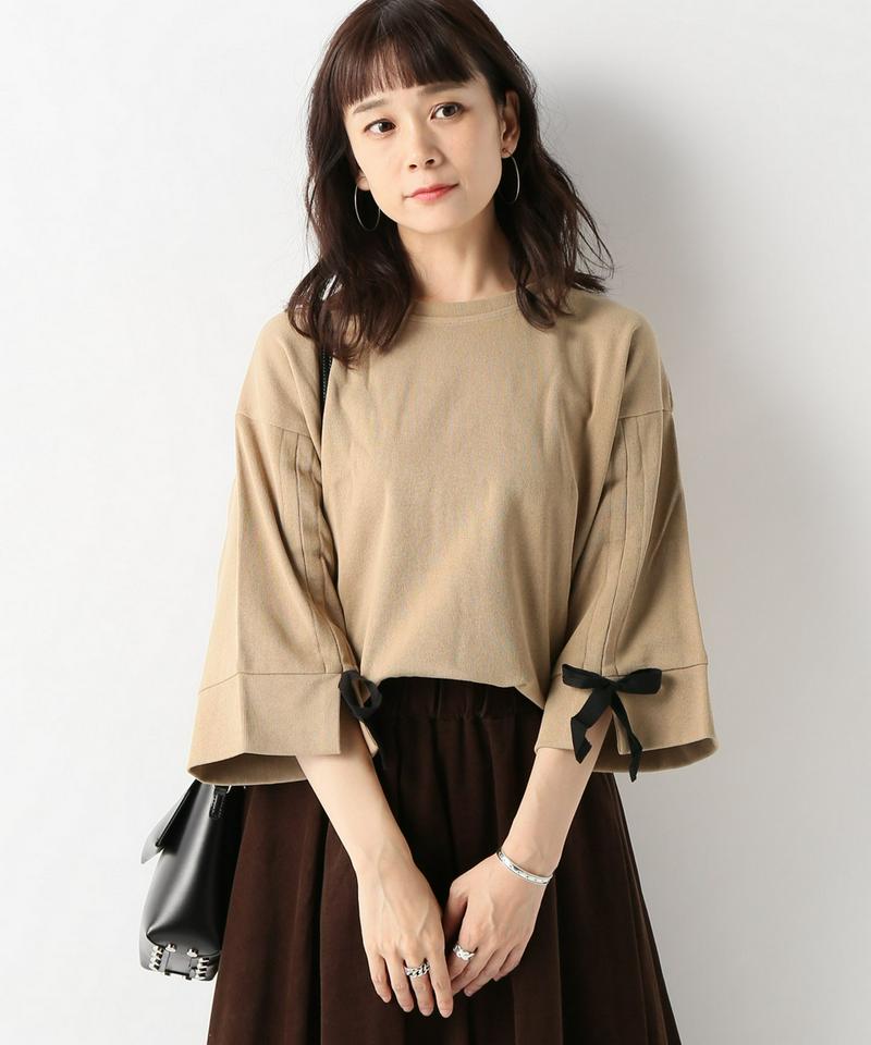 【OSKAR/オスカー】JUMPER W/ SLEEVE STRING TIE：カットソー