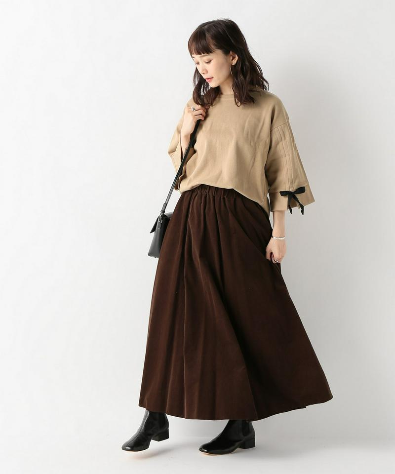 【OSKAR/オスカー】JUMPER W/ SLEEVE STRING TIE：カットソー