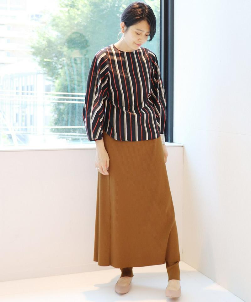 【NEU】レジメンストライプ アーチシャツブラウス◆