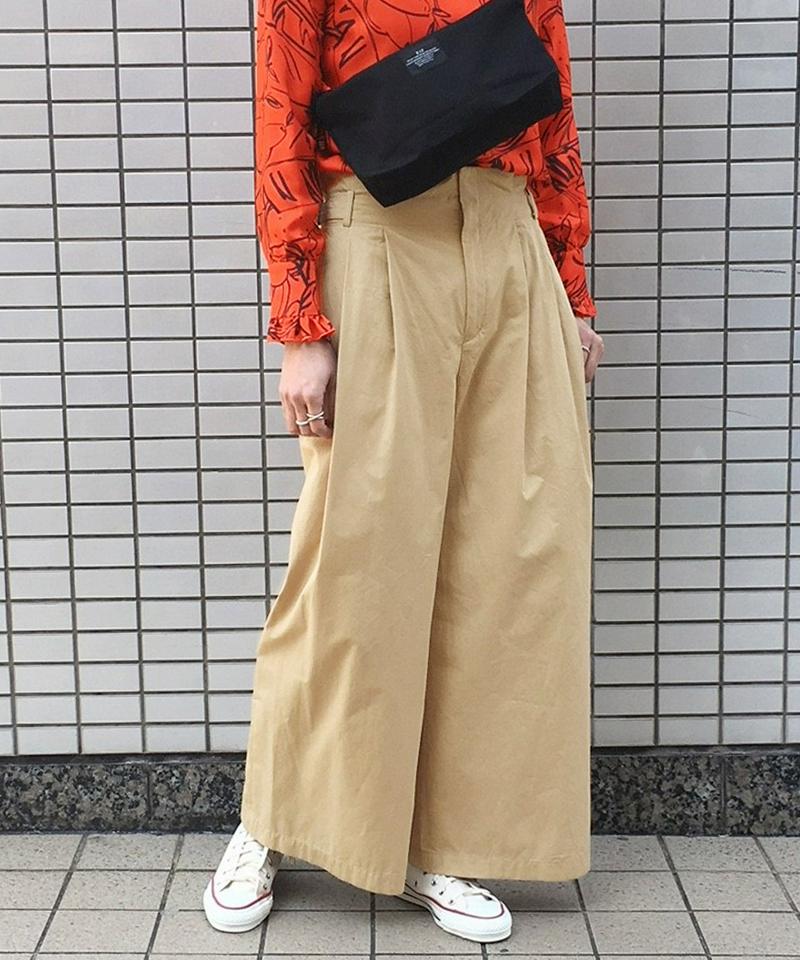ハイカウントタイプライターサイドベルトパンツ