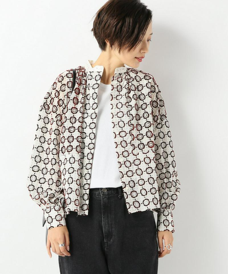 【PONTI/ポンティ】FLOCK PRINT ジャケット：ブラウス