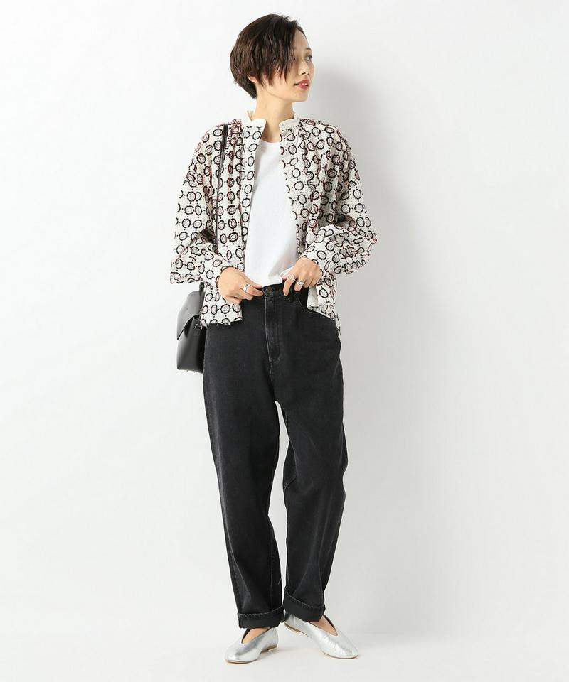 【PONTI/ポンティ】FLOCK PRINT ジャケット：ブラウス