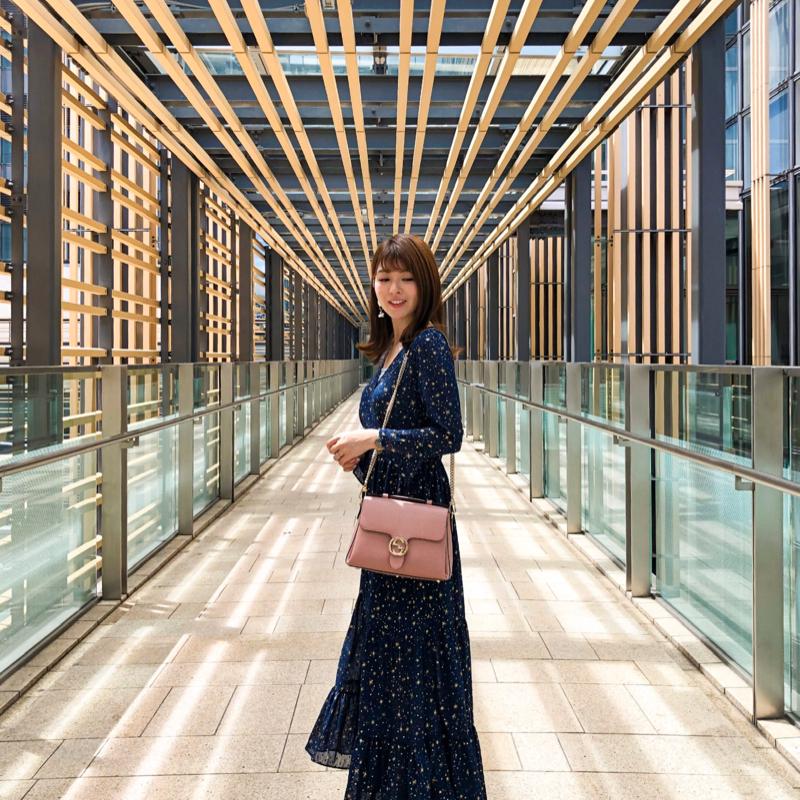 Miyuco T Chicwish シックウィッシュ の 星柄マキシワンピース ネイビー をあわせたコーディネート Parte