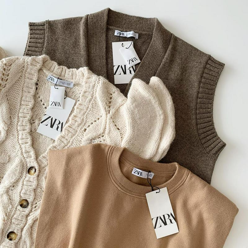 Sui Zara ザラ の ポケット付きニットベスト をあわせたコーディネート Parte