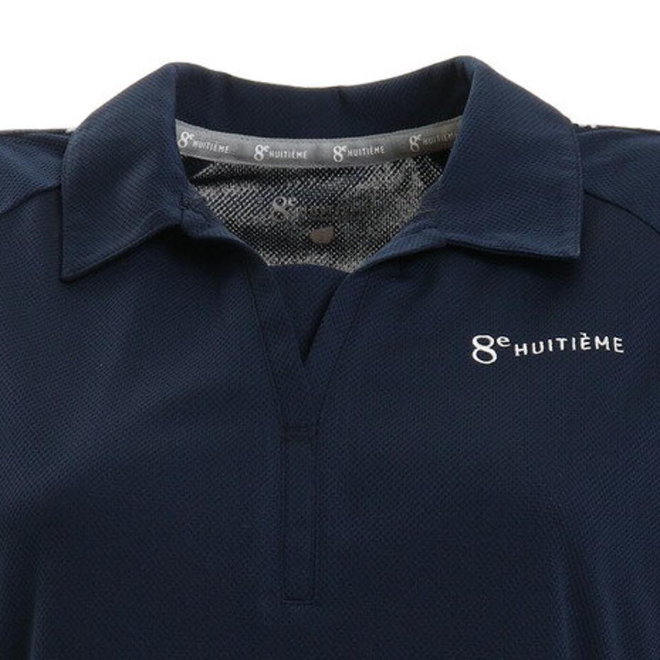 ウィッテム(HUITIEME) テニス プリンテッド 半袖ポロシャツ HU20S03LS733006NVY 【吸汗速乾/UVカット】 (レディース)