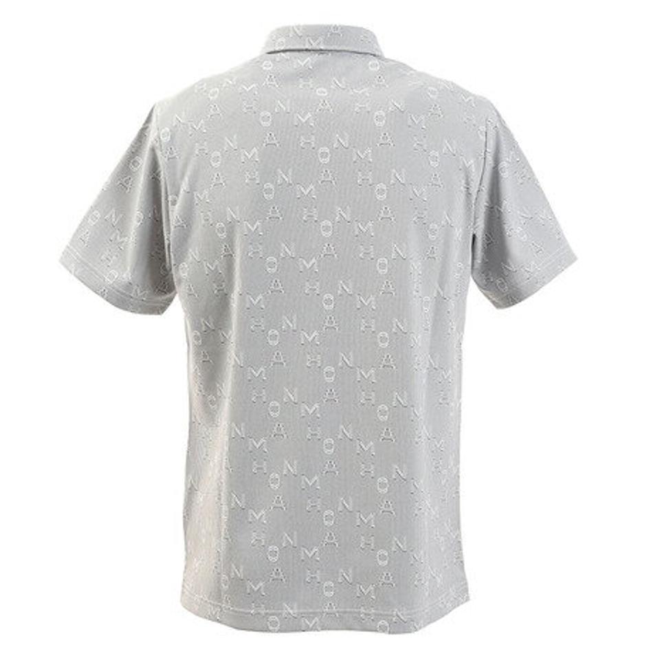 本間ゴルフ(HONMA) ゴルフウエア メンズ ストライプロゴジャカード 半袖シャツ 031-733116-BK (メンズ)